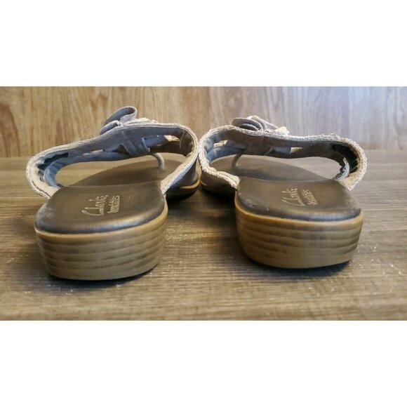 Clarks Floral Thong Flip-Flop Sandals Womens Size 7 - Picture 5 of 11